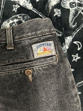 PIONEER Black Denim Jeans with Branded Inner Tag